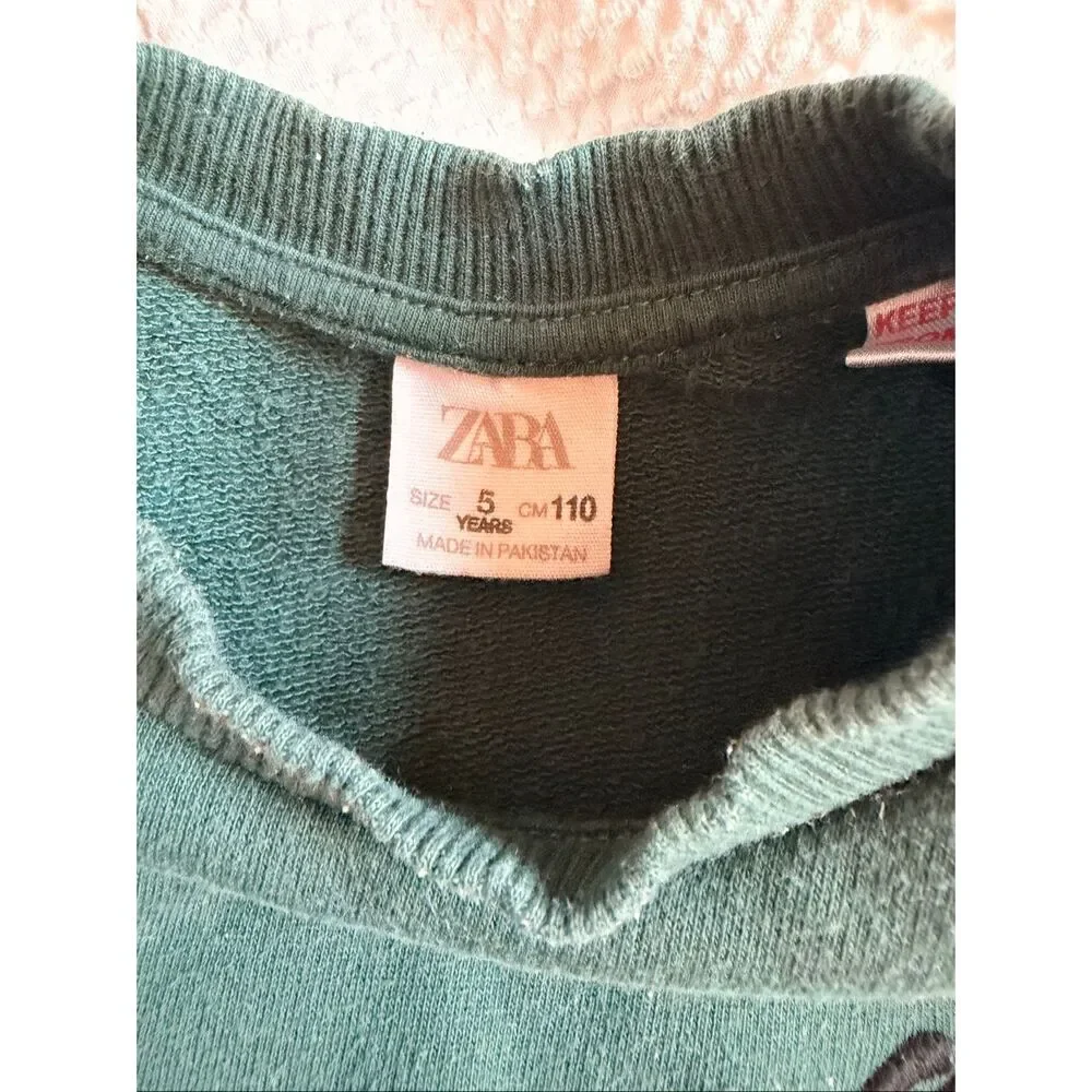 Zara Kids Size‎ 5 Green Sweatsuit Set
